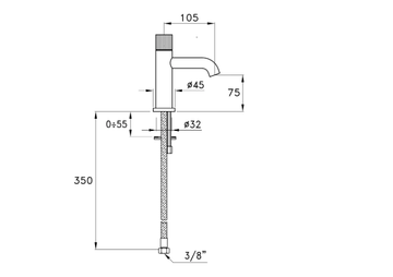 SIRIUS - Countertop 1 hole washbasin mixer by RUBINETTERIE STELLA - view 3